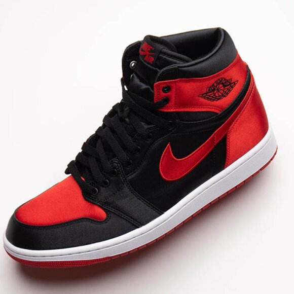 Women Air Jordan 1 High OG Satin Bred W 6.5 - Picture 1 of 5
